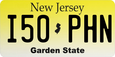 NJ license plate I50PHN