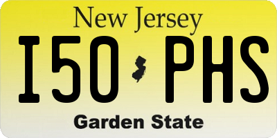 NJ license plate I50PHS