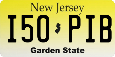 NJ license plate I50PIB