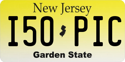 NJ license plate I50PIC