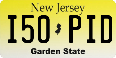 NJ license plate I50PID