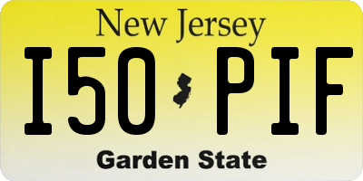 NJ license plate I50PIF