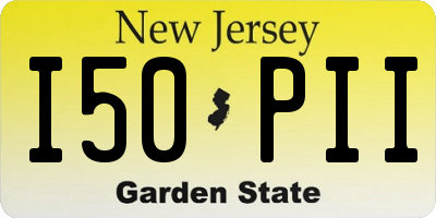 NJ license plate I50PII
