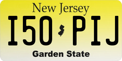 NJ license plate I50PIJ