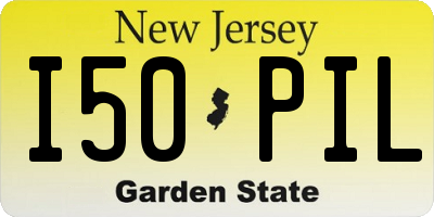 NJ license plate I50PIL