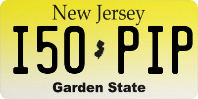 NJ license plate I50PIP