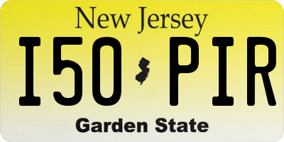 NJ license plate I50PIR