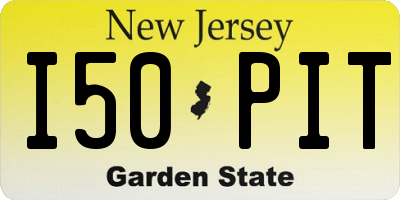 NJ license plate I50PIT