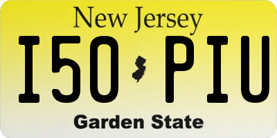 NJ license plate I50PIU