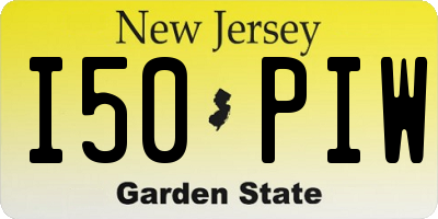 NJ license plate I50PIW
