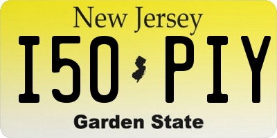 NJ license plate I50PIY