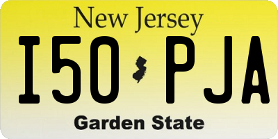 NJ license plate I50PJA