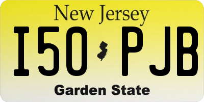 NJ license plate I50PJB