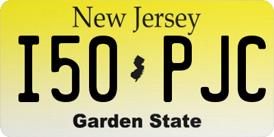 NJ license plate I50PJC