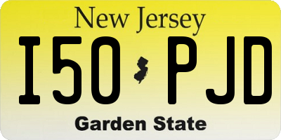 NJ license plate I50PJD
