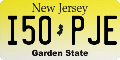 NJ license plate I50PJE