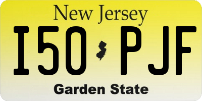 NJ license plate I50PJF
