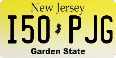 NJ license plate I50PJG