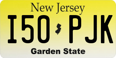NJ license plate I50PJK
