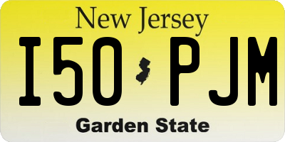 NJ license plate I50PJM