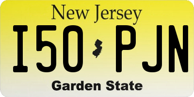 NJ license plate I50PJN