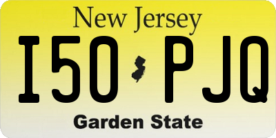 NJ license plate I50PJQ