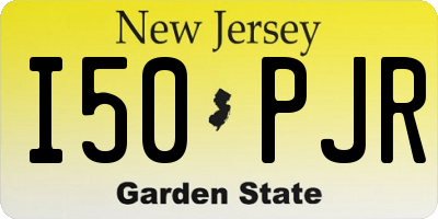 NJ license plate I50PJR