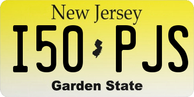 NJ license plate I50PJS