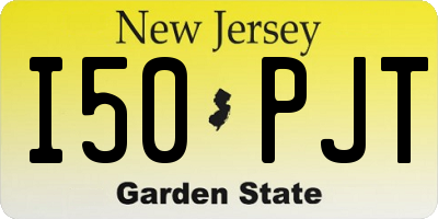 NJ license plate I50PJT