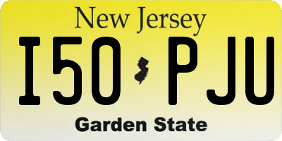 NJ license plate I50PJU