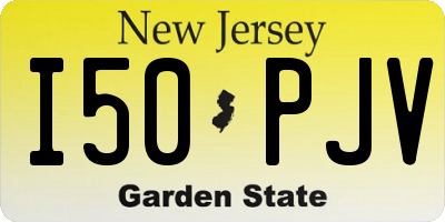 NJ license plate I50PJV