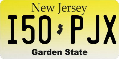 NJ license plate I50PJX