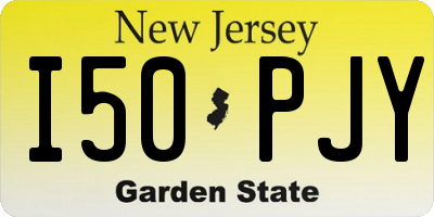 NJ license plate I50PJY