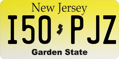 NJ license plate I50PJZ