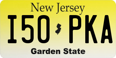 NJ license plate I50PKA