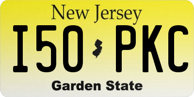 NJ license plate I50PKC