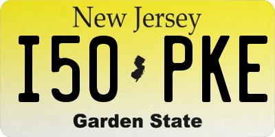 NJ license plate I50PKE