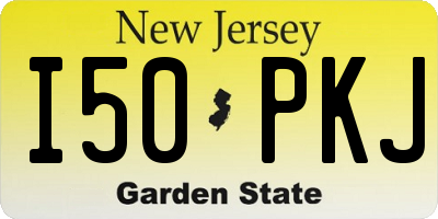 NJ license plate I50PKJ