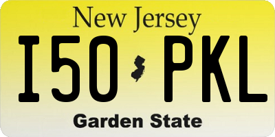 NJ license plate I50PKL