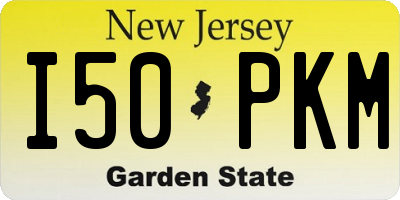 NJ license plate I50PKM
