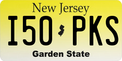 NJ license plate I50PKS