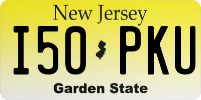 NJ license plate I50PKU