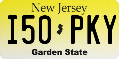 NJ license plate I50PKY