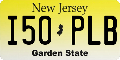 NJ license plate I50PLB