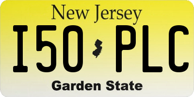 NJ license plate I50PLC