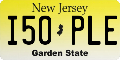 NJ license plate I50PLE
