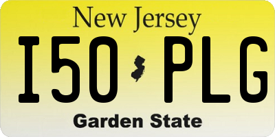 NJ license plate I50PLG