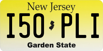 NJ license plate I50PLI