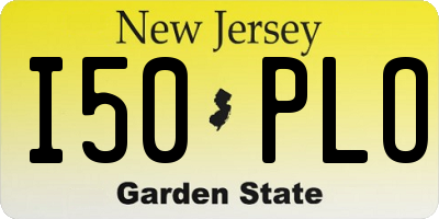 NJ license plate I50PLO