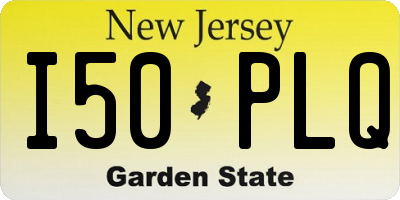 NJ license plate I50PLQ